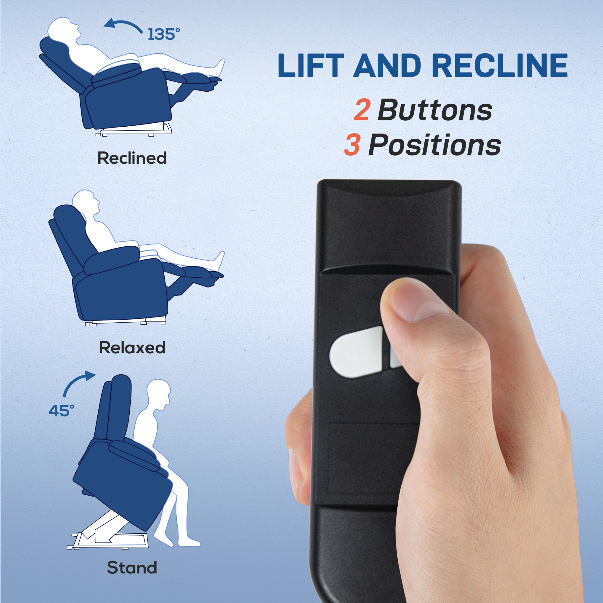 Lift Chair for Elderly, Massage Recliner Chair with 8 Vibration Points, Footrest, Remote Control, Side Pockets Dark Blue Sofas & Reclining Chairs at Gallery Canada