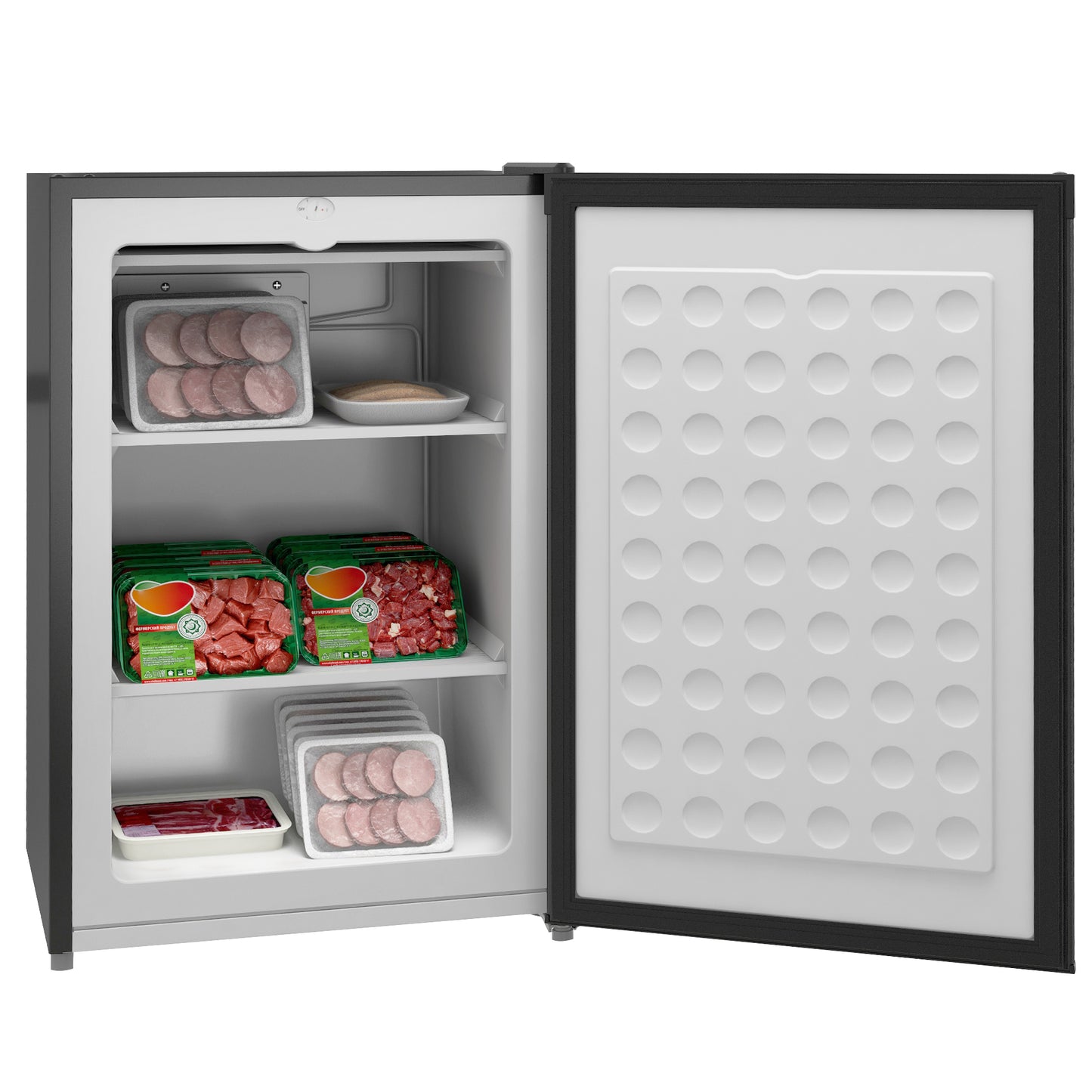 Upright Freezer, 3 Cu.Ft Mini Freezer with Reversible Single Door, Adjustable Thermostat for Home, Dorm, Black Small Kitchen Appliances at Gallery Canada