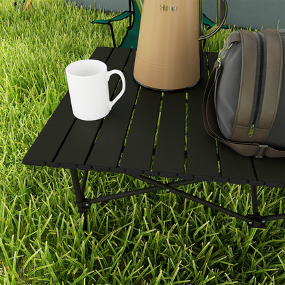 Folding Camping Table with Roll up Top and Carry Bag, Portable Picnic Table for Camping, Picnic, Hiking, Black Picnic Tables & Camping Chairs   at Gallery Canada