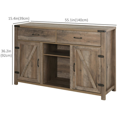 Farmhouse Bar Cabinet, Sideboards and Buffets with Doors, Wine Rack and Drawer, Storage Cabinet for Dining Room Bar Cabinets   at Gallery Canada