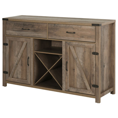 Farmhouse Bar Cabinet, Sideboards and Buffets with Doors, Wine Rack and Drawer, Storage Cabinet for Dining Room Bar Cabinets Distressed Oak Brown  at Gallery Canada