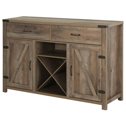 Farmhouse Bar Cabinet, Sideboards and Buffets with Doors, Wine Rack and Drawer, Storage Cabinet for Dining Room