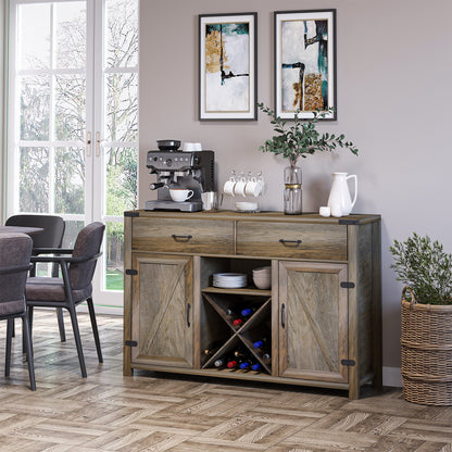 Farmhouse Bar Cabinet, Sideboards and Buffets with Doors, Wine Rack and Drawer, Storage Cabinet for Dining Room Bar Cabinets   at Gallery Canada