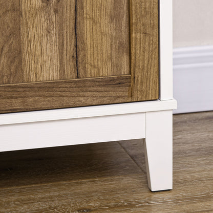 Farmhouse Sideboard, Storage Cupboard with 2 Doors and Shelves Kitchen, Living room, 30.9" x 15.4" x 30.9", Dark Oak Bar Cabinets   at Gallery Canada