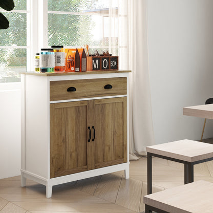 Farmhouse Sideboard, Storage Cupboard with Drawer and 2 Doors for Kitchen, Living room, Distressed Wood Grain Bar Cabinets   at Gallery Canada