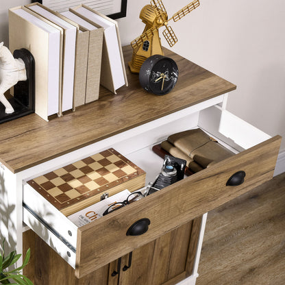 Farmhouse Sideboard, Storage Cupboard with Drawer and 2 Doors for Kitchen, Living room, Distressed Wood Grain Bar Cabinets   at Gallery Canada