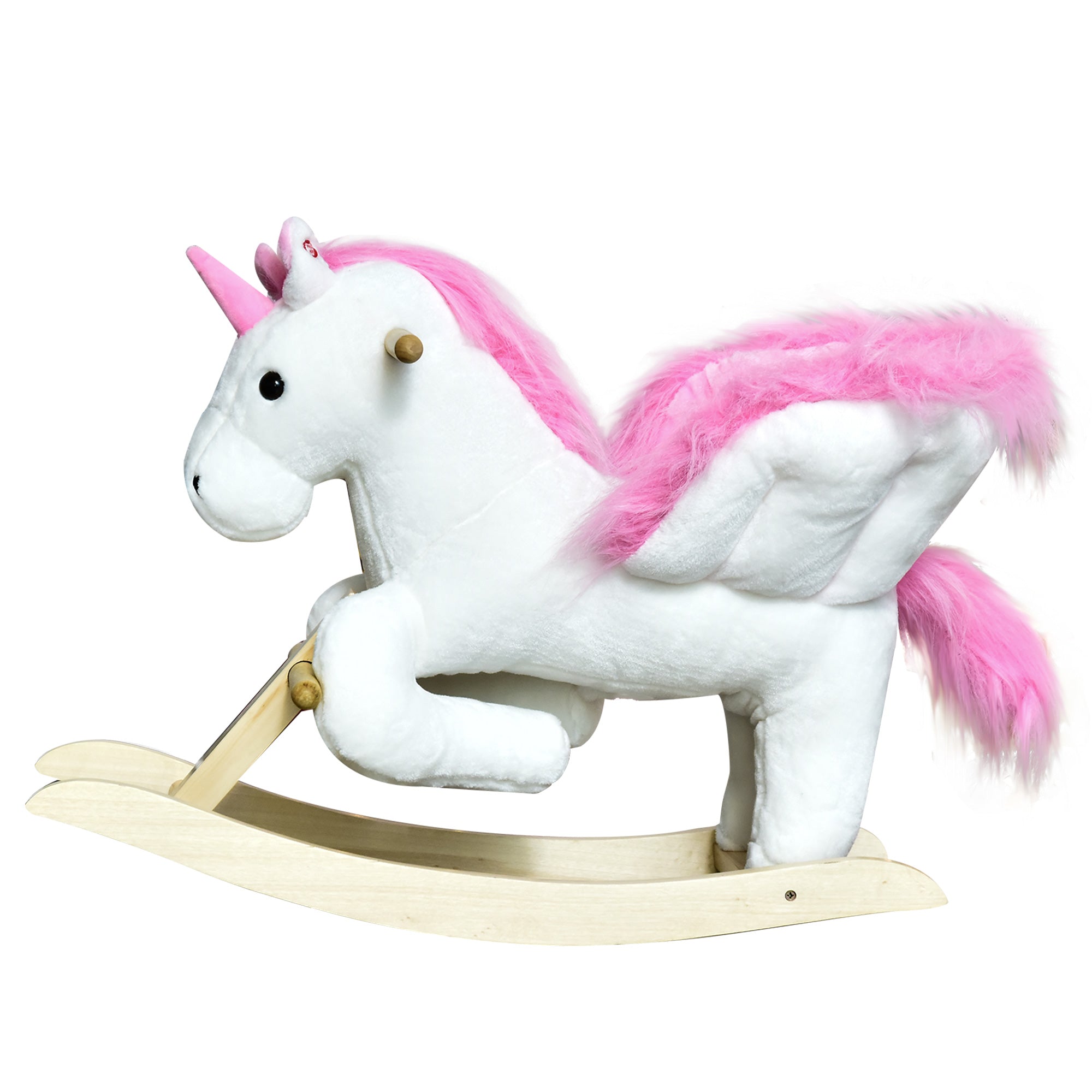 Kids Rocking Horse, Rocking Chair Nursery Plush Unicorn, Child Soft and Warm Ride on toy with Sing Along Song Pink Rocking Horses at Gallery Canada