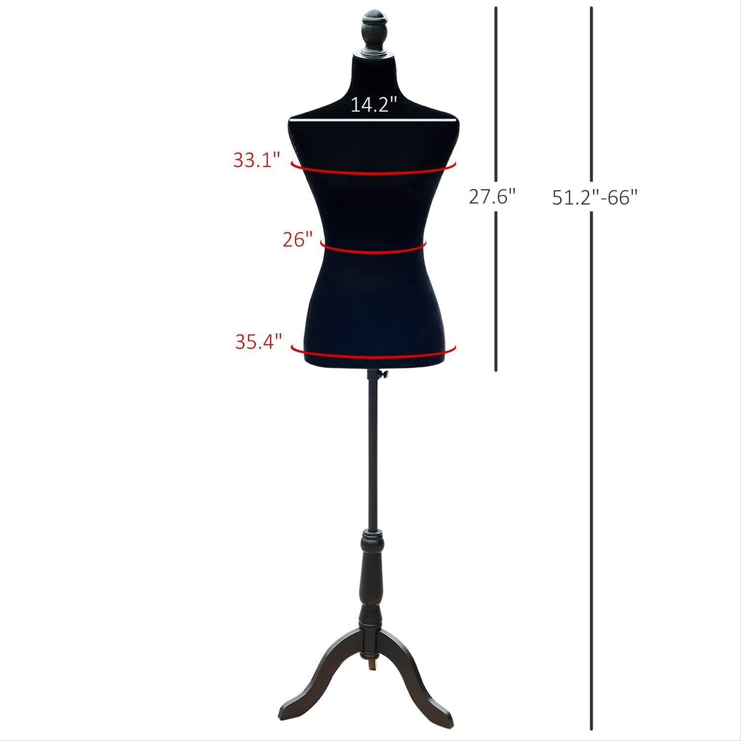 Female Dress Form Mannequin Stand Torso Dressmaker Display Fashion Design Stand (Black) Dress Form & Mannequins   at Gallery Canada