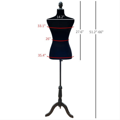 Female Dress Form Mannequin Stand Torso Dressmaker Display Fashion Design Stand (Black) Dress Form & Mannequins   at Gallery Canada