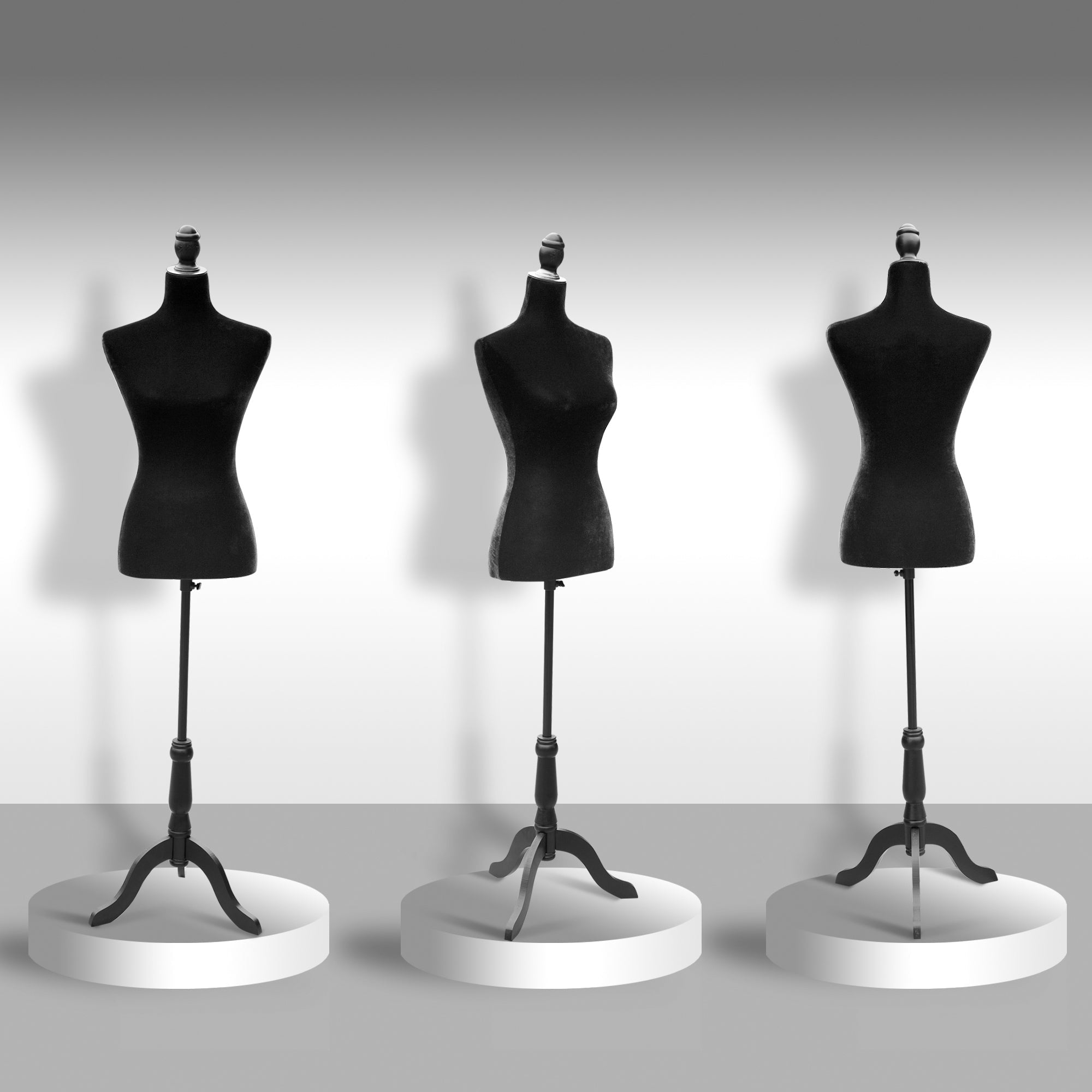 Female Dress Form Mannequin Stand Torso Dressmaker Display Fashion Design Stand (Black) Dress Form & Mannequins   at Gallery Canada