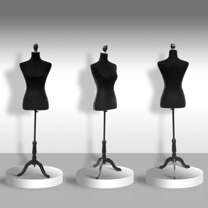 Female Dress Form Mannequin Stand Torso Dressmaker Display Fashion Design Stand (Black) Dress Form & Mannequins   at Gallery Canada