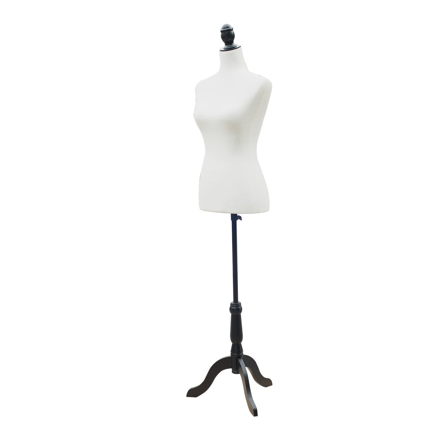 Female Fashion Mannequin Dress Form Torso Dressmaker Stand Clothing Display w/ Base (White) Dress Form & Mannequins White  at Gallery Canada