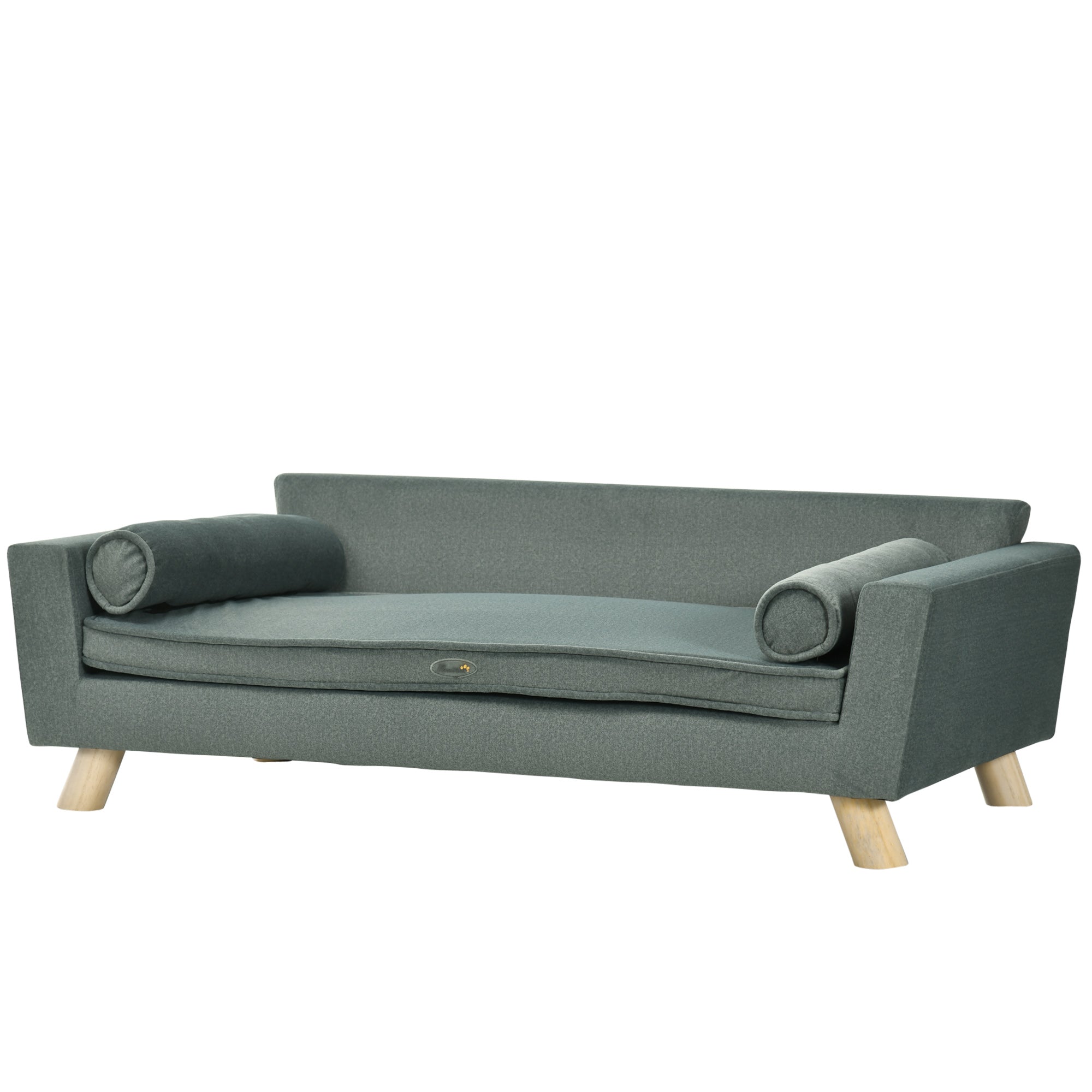 Dog Sofa Bed with Removable Pillows, Foam Pet Sofa Cat Sofa with Removable Washable Cushion, Water-resistant Fabric, for Medium and Large Dogs, Grey Dog Sofas at Gallery Canada