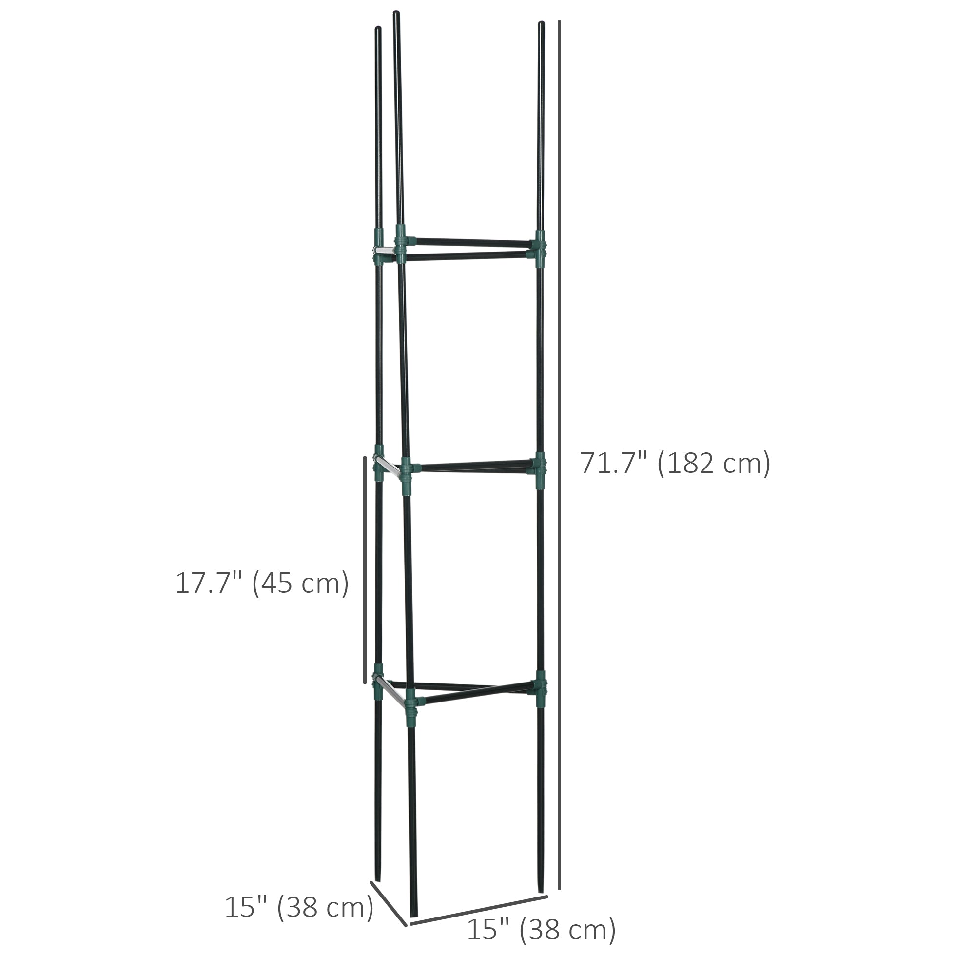 3 Pack Tomato Cage Set, 72 Inch DIY Tomato Plant Support Trellis, Tomato Trellis for Climbing Vegetables, Flowers and Fruits, Dark Green Plant Stands at Gallery Canada