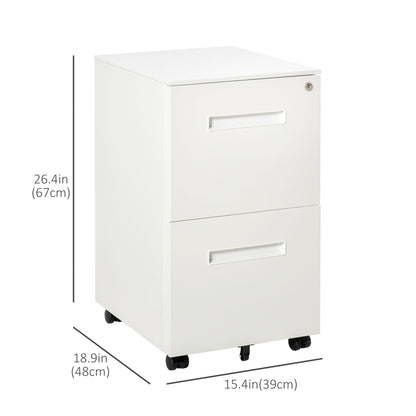 File Cabinet, Vertical Filing Cabinet with Adjustable Partition for A4 Letter Size, Lockable for Office, White Office Cabinets & Cupboards White  at Gallery Canada