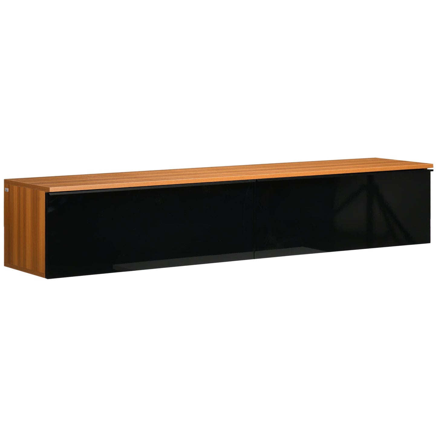 High Gloss Floating TV Stand for 70" TVs, Wall Mounted Media Console, Brown/Black TV Stands Multi Colour  at Gallery Canada