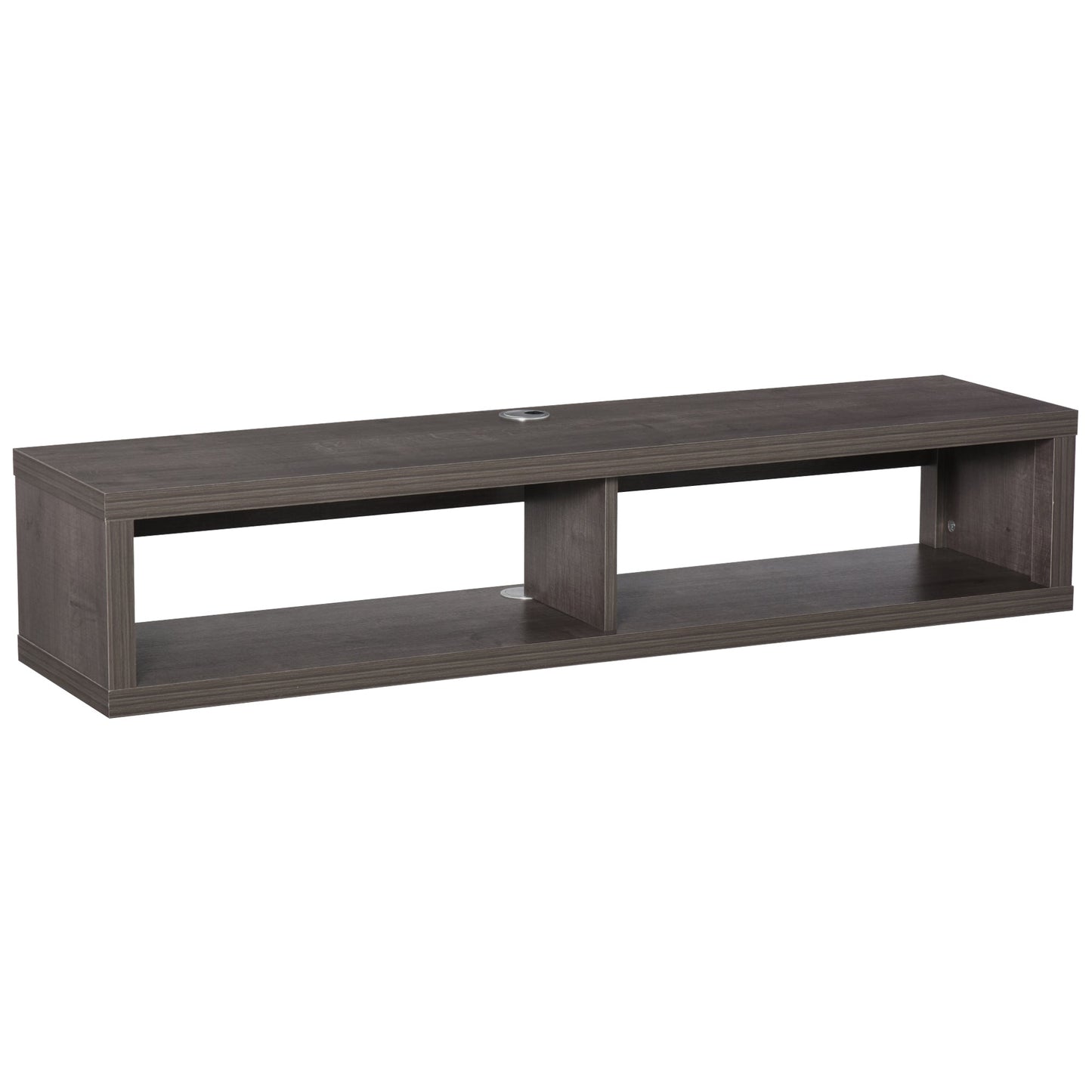 Wall Mounted Floating TV Stand Shelf for 50" TVs with Storage, Dark Grey TV Stands Dark Grey with Wood Grain  at Gallery Canada