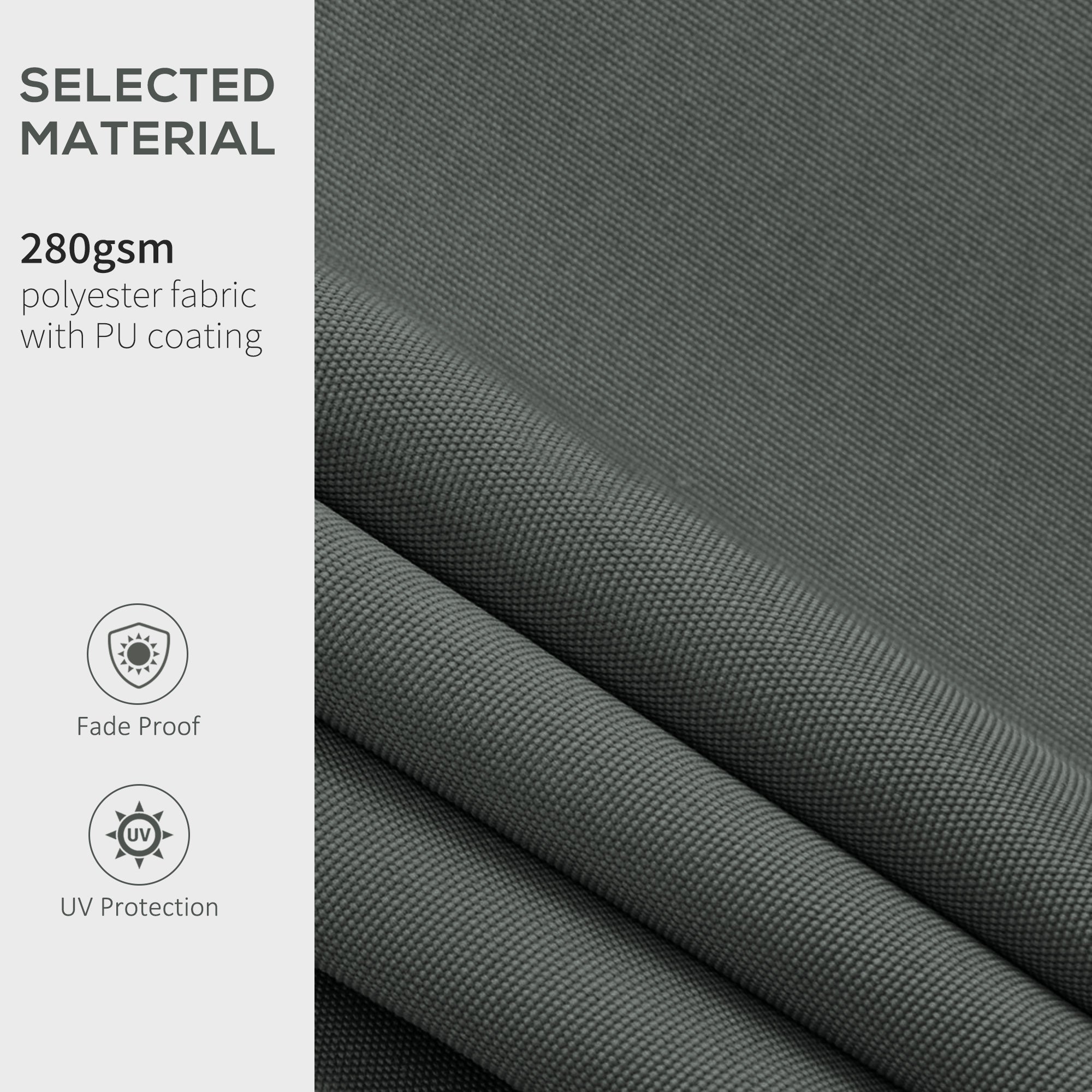 13' x 8' Retractable Awning Fabric Replacement Outdoor Sunshade Canopy Awning Cover, UV Protection, Grey Awning Fabric Replacement at Gallery Canada