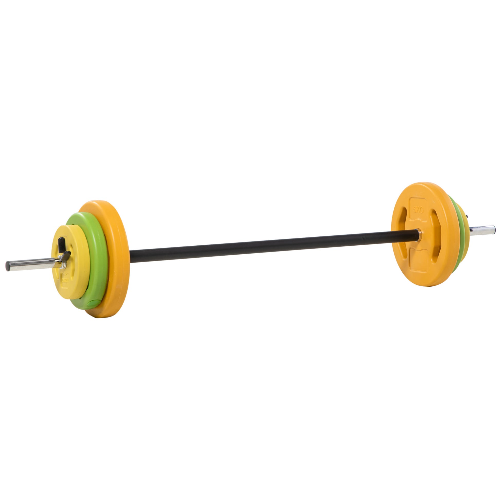 44lbs Adjustable Barbell Weight Set with Non-slip Handle for Home Gym Dumbbells & Barbells   at Gallery Canada