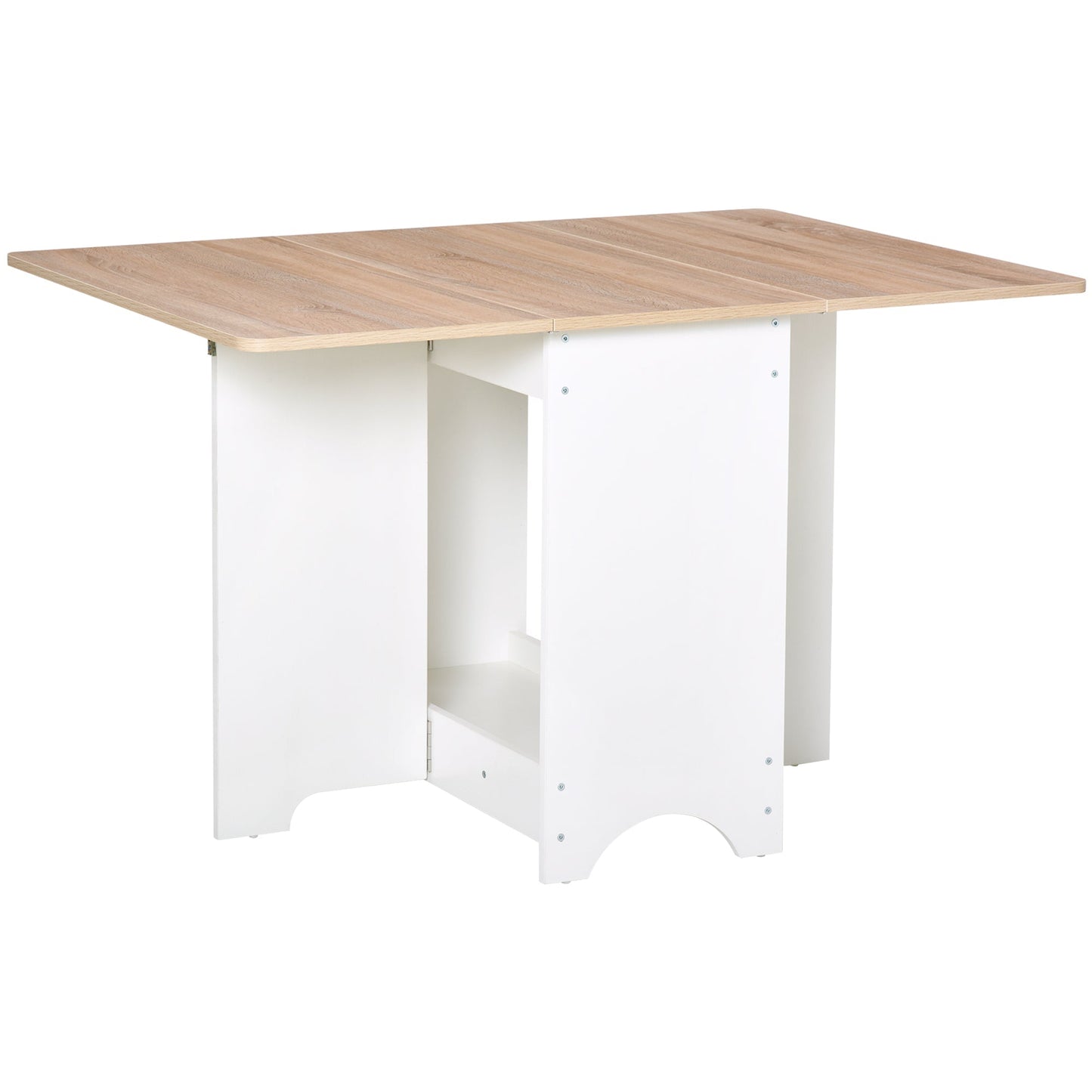 Foldable Dining Table, Folding Table with Storage Shelf, Drop-Leaf Kitchen Table for Dining Room, Oak Bar Tables & Dining Tables Multi Colour  at Gallery Canada