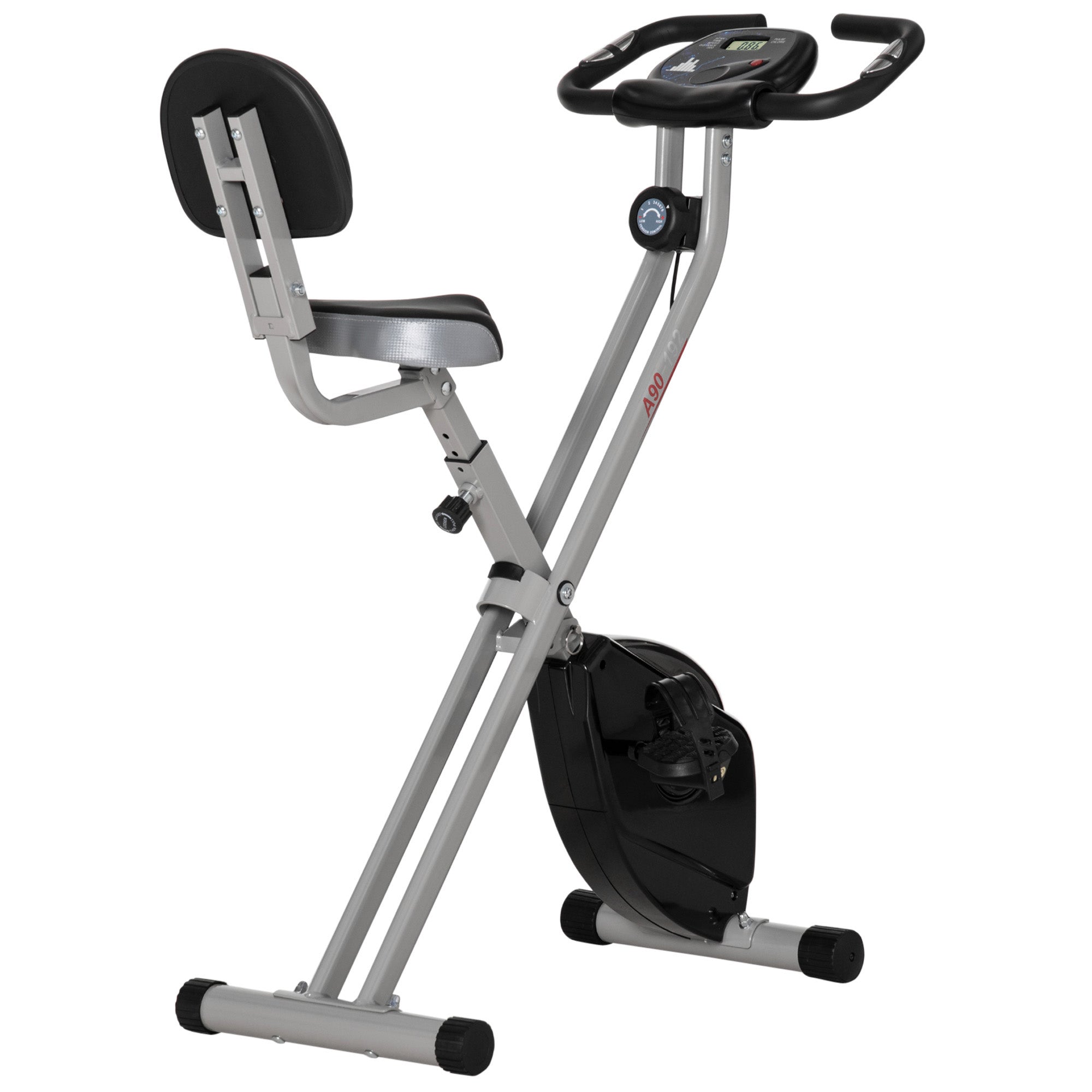 Foldable Exercise Bike with 8 Levels of Magnetic Resistance, Indoor Stationary Bike, X Bike, LCD Monitor, for Cardio Workout, Black Exercise & Stationary Bikes Multi Colour  at Gallery Canada