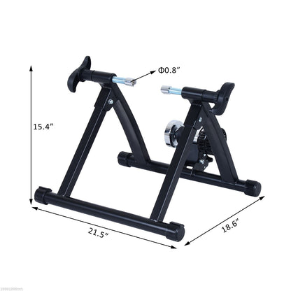 Foldable Indoor Bike Trainer, Stationary Bicycle Stand for Riding Exercise, 26-28" &; 700C Wheels, Black Bike Trainer Stands   at Gallery Canada