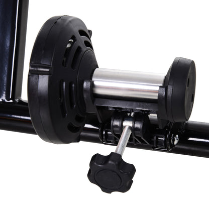 Foldable Indoor Bike Trainer Stand for 26-28" & 700C Wheels with Riser Block, Black Bike Trainer Stands   at Gallery Canada