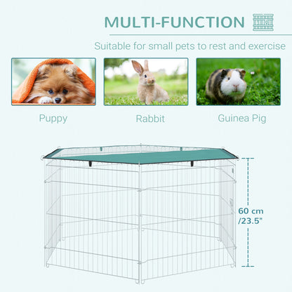 Foldable Pet Playpen with Top Cover, Portable Heavy Duty Dog Pen for Dogs, Cats, Chickens, Rabbits, 6 Pannels Dog Fence Outdoor/Indoor Houses, Kennels & Pens   at Gallery Canada