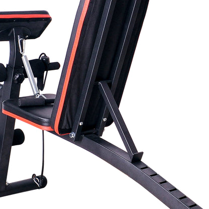 Foldable Press Bench Adjustable Dumbbell, Weight Training Bench Exercises Gym Chair, Black &; Red Weight Benches   at Gallery Canada