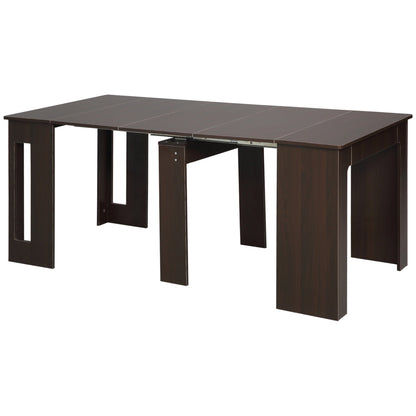 Foldable Table, Extendable Dining Table, Kitchen Table for Small Spaces, Seats up to 6 People, Dark Brown Bar Tables & Dining Tables   at Gallery Canada