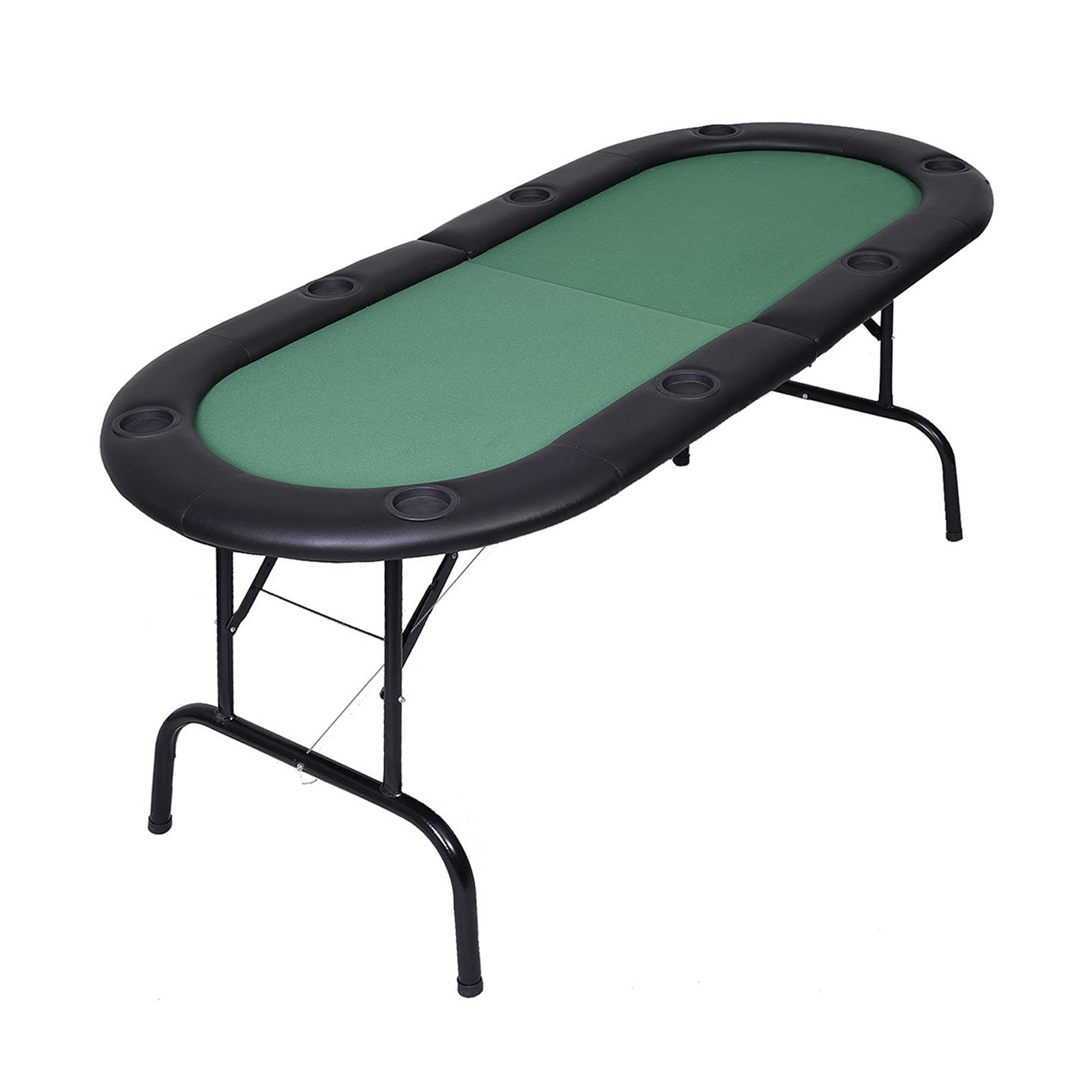 8 Players Texas Holdem Foldable Poker Table, Green Game Room   at Gallery Canada