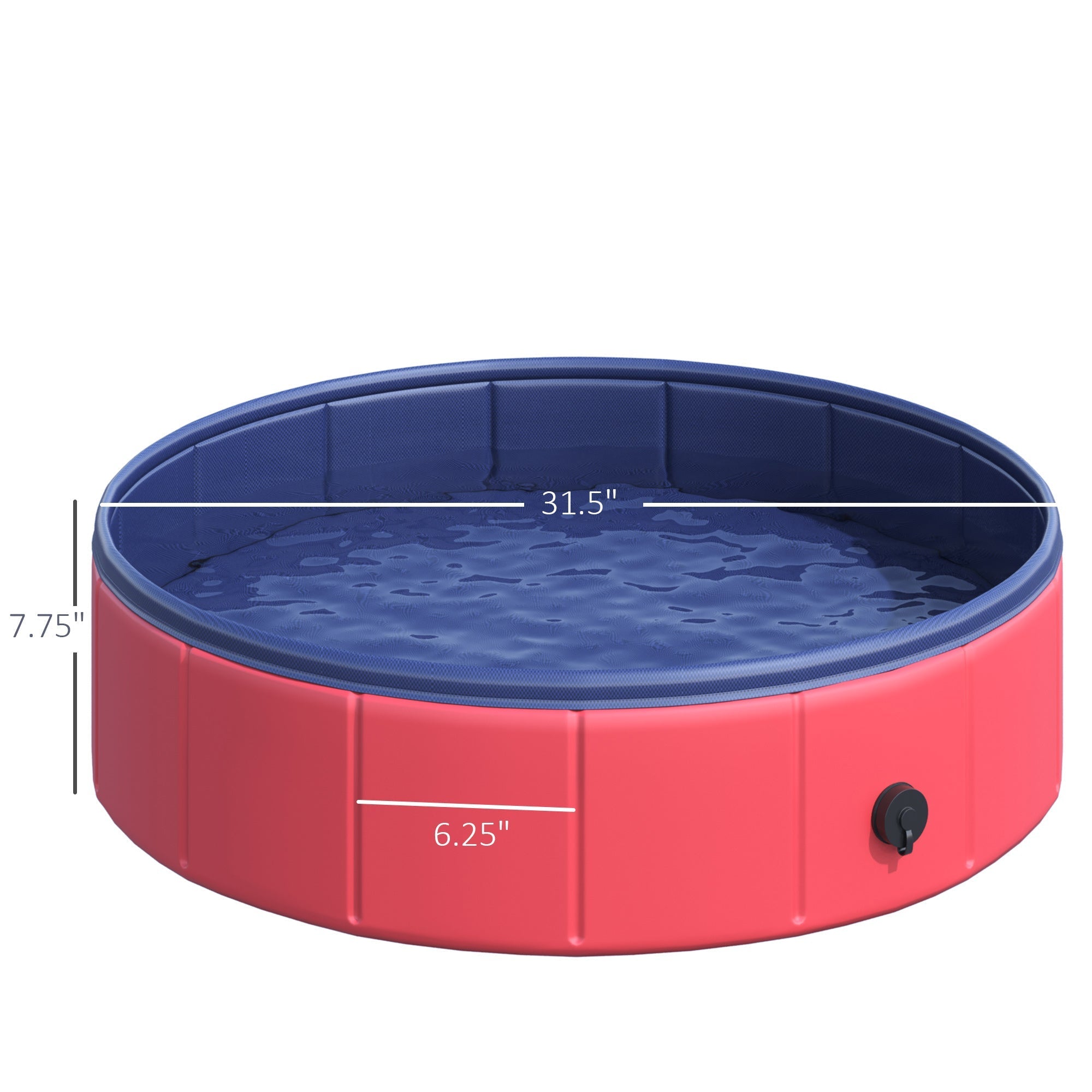 Folding Dog Pool Portable Pet Kiddie Swimming Pool, Outdoor/Indoor Puppy Bath Tub with Nonslip Bottom for Dogs &; Cats, (Φ32