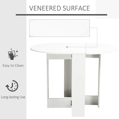 Folding Drop Leaf Dining Table Foldable Bar Table for Small Kitchen, Dining Room, White Bar Tables & Dining Tables   at Gallery Canada