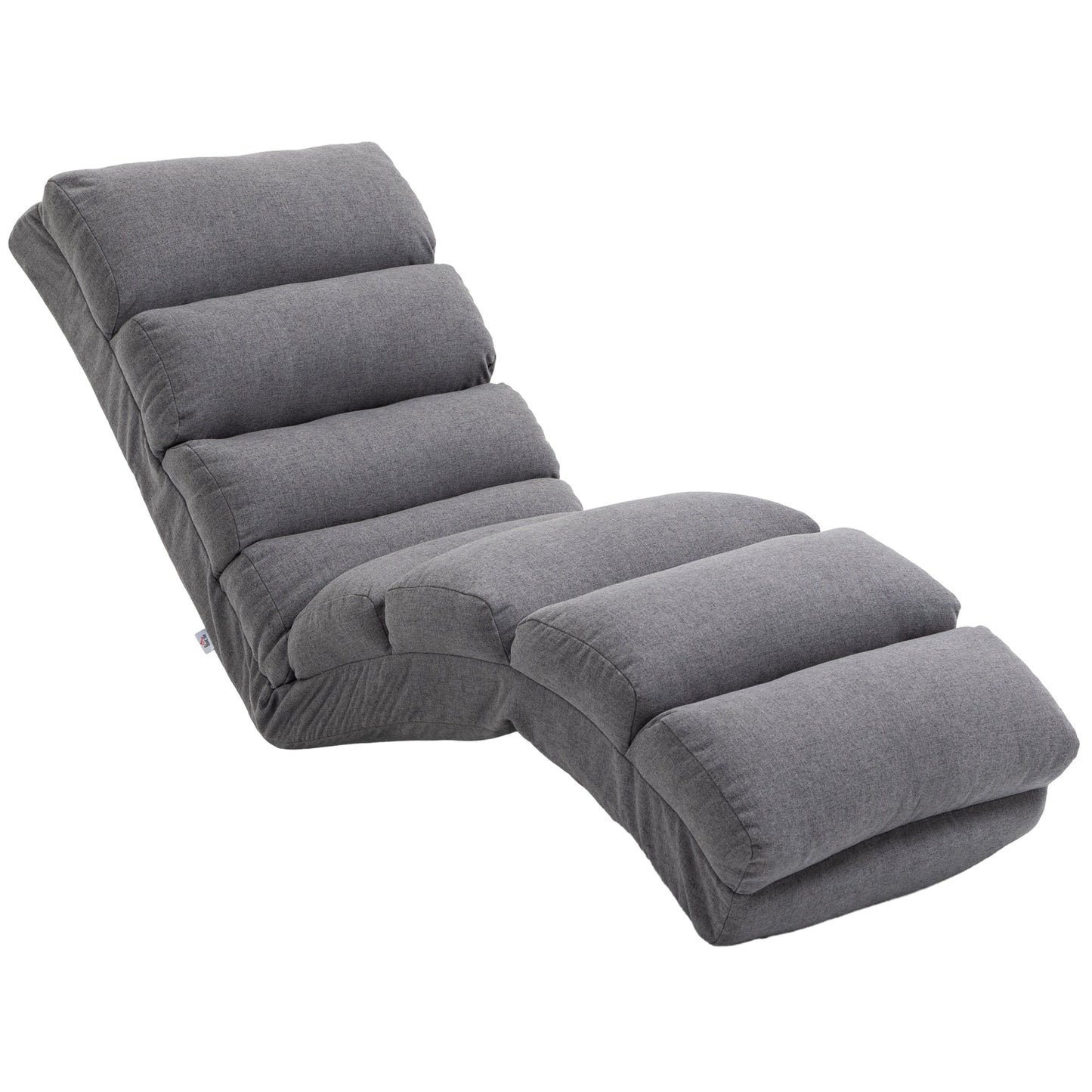 9-Position Adjustable Floor Chair with Back Support for Adults, Grey Single Sofas Grey  at Gallery Canada