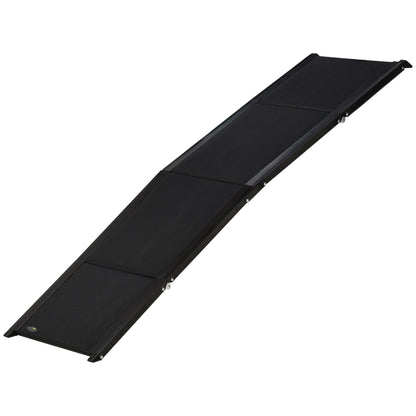 Folding Pet Ramp, 62 Inch Lightweight Portable Dog Ramp for Extra Large Dogs, Non-Slip Surface for Cars, Trucks and SUVs, Black Dog Stairs Black  at Gallery Canada