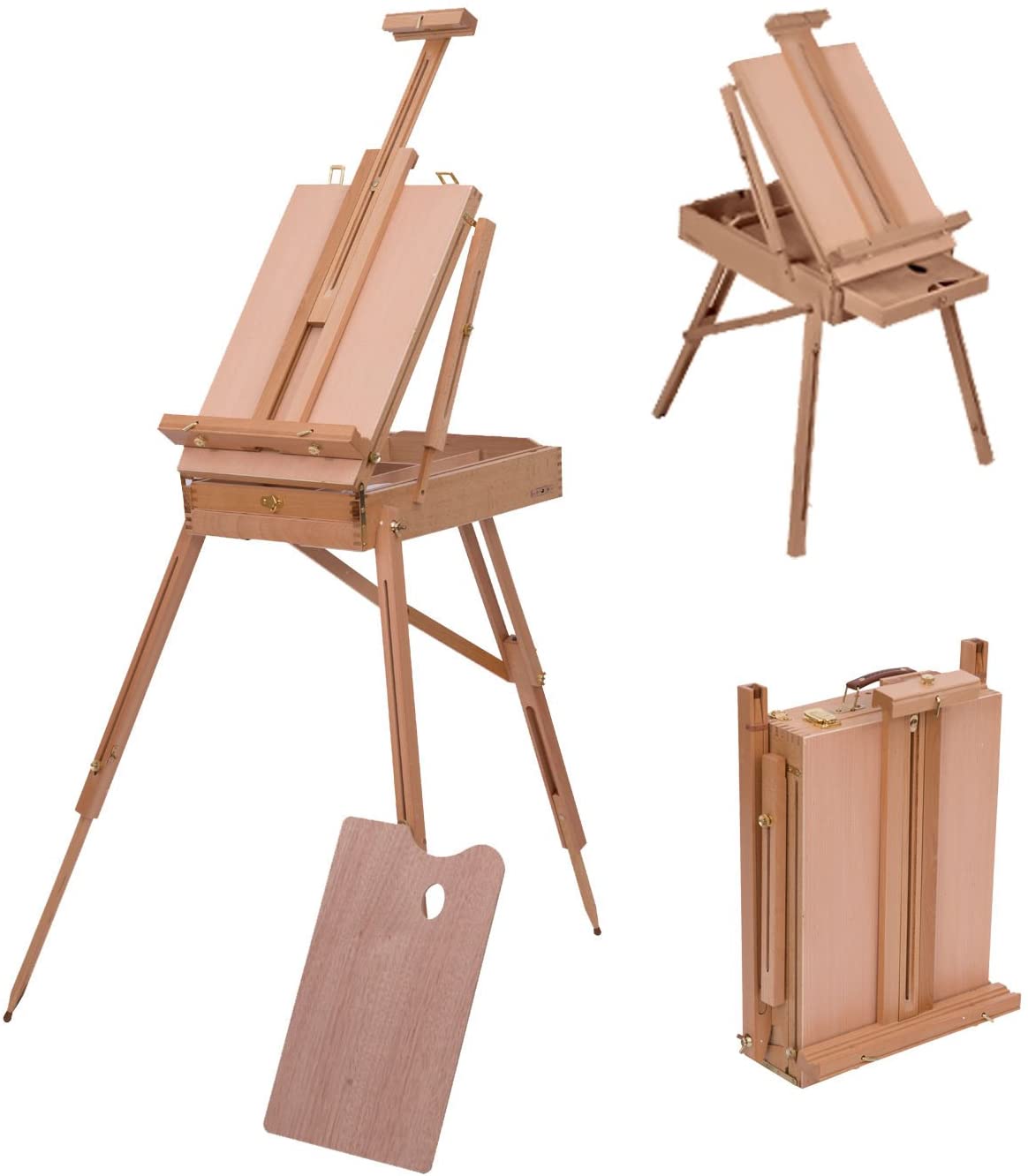 Folding Wood French Artists Easel Set Portable Art Painters Tripod Sketch Craft Dress Form & Mannequins Wood Colour  at Gallery Canada