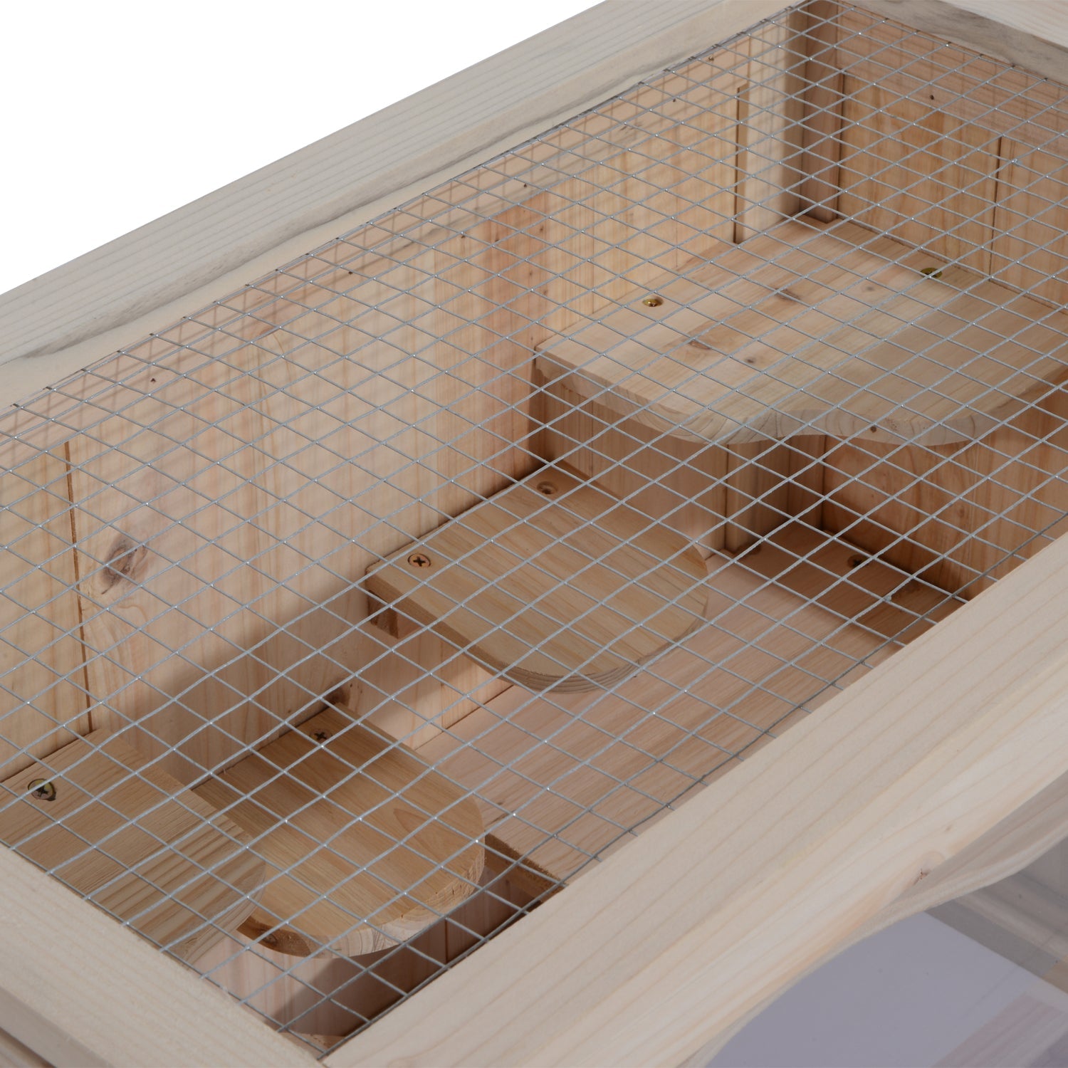 Wooden Hamster Cage Guinea Pig Chinchilla House 2 Levels Small Animals Habitat Home w/ Openable Roof, Run pace Hamster Cages   at Gallery Canada