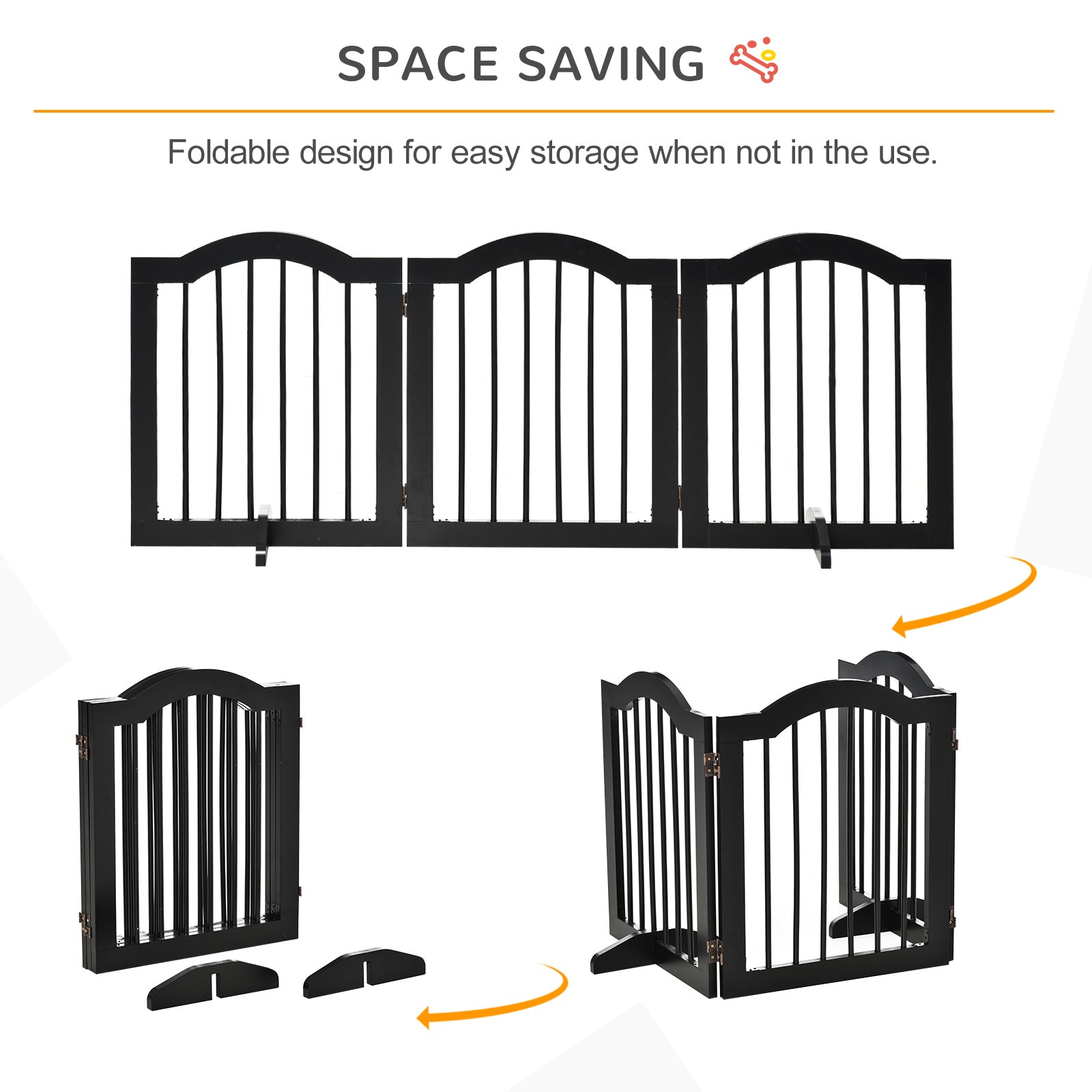 Freestanding Pet Gate for Dogs 24