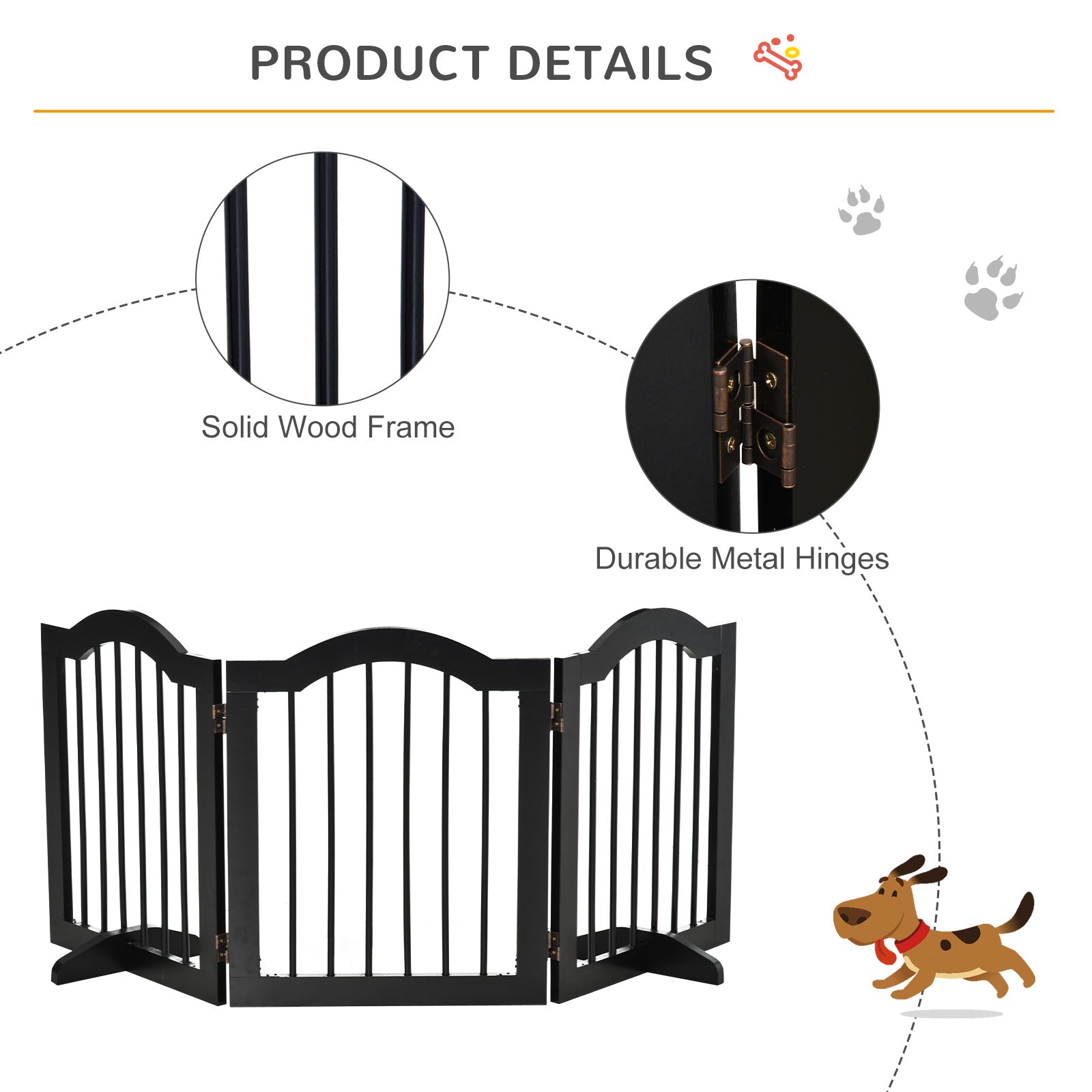 Freestanding Pet Gate for Dogs 24