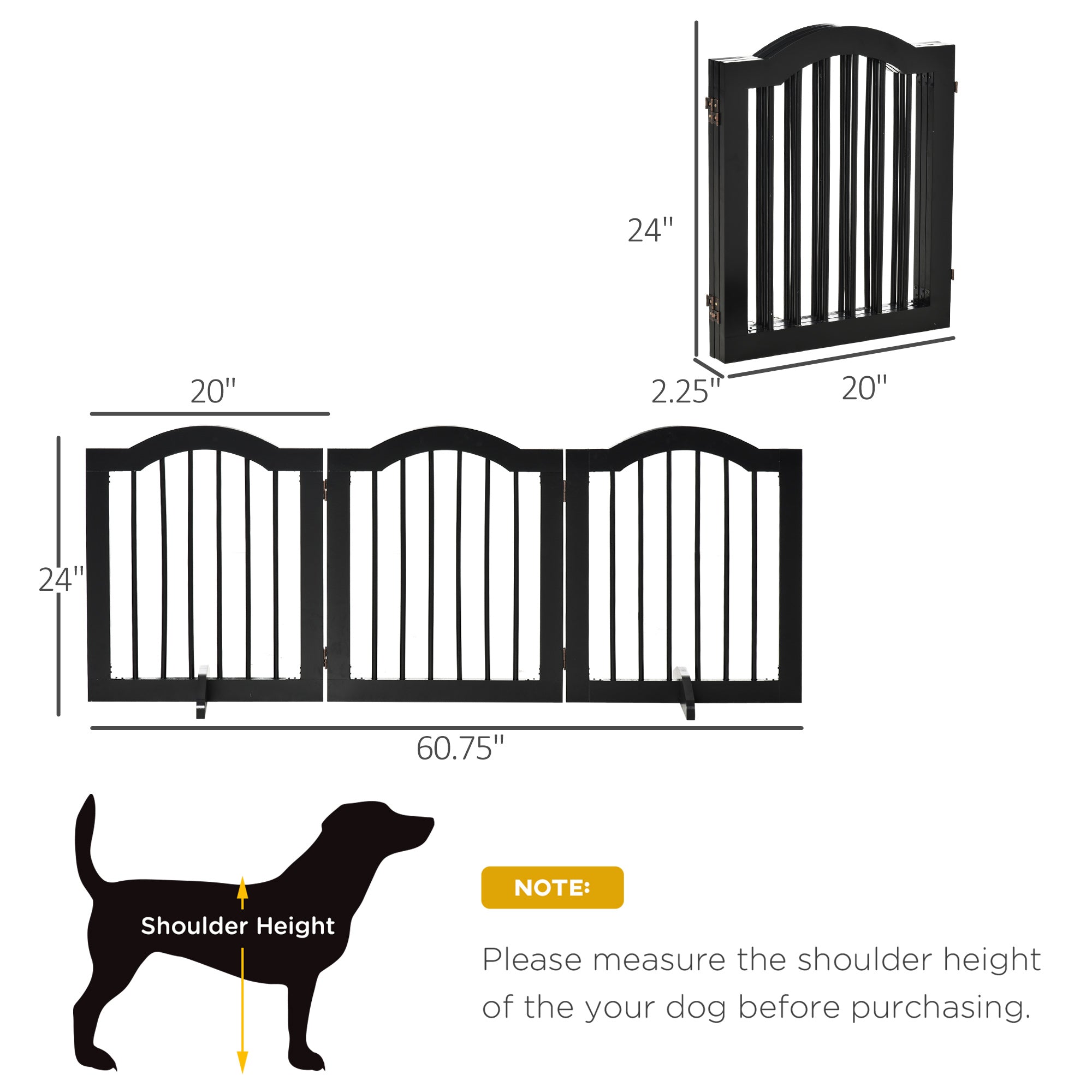 Freestanding Pet Gate for Dogs 24