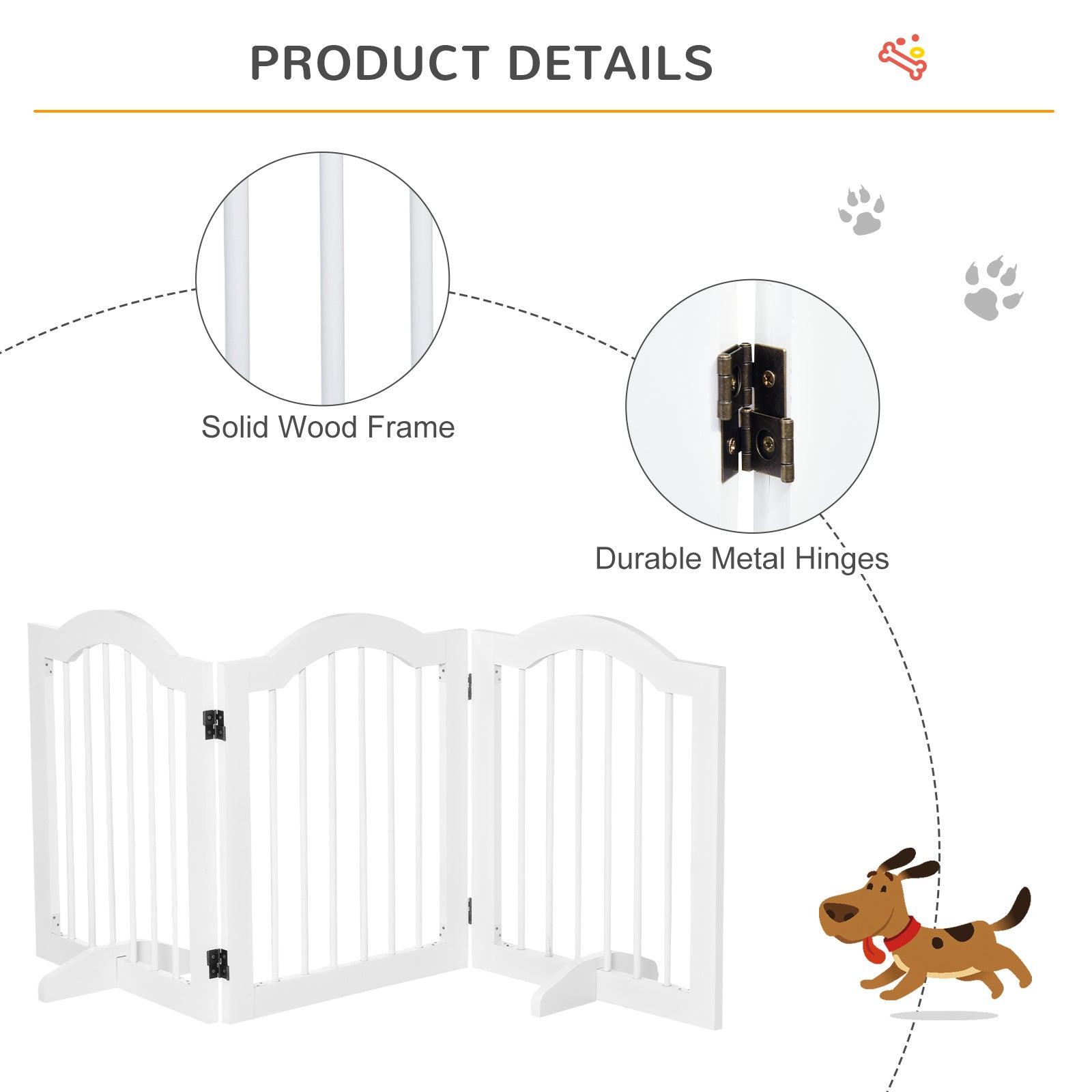 Freestanding Pet Gate for Dogs 24