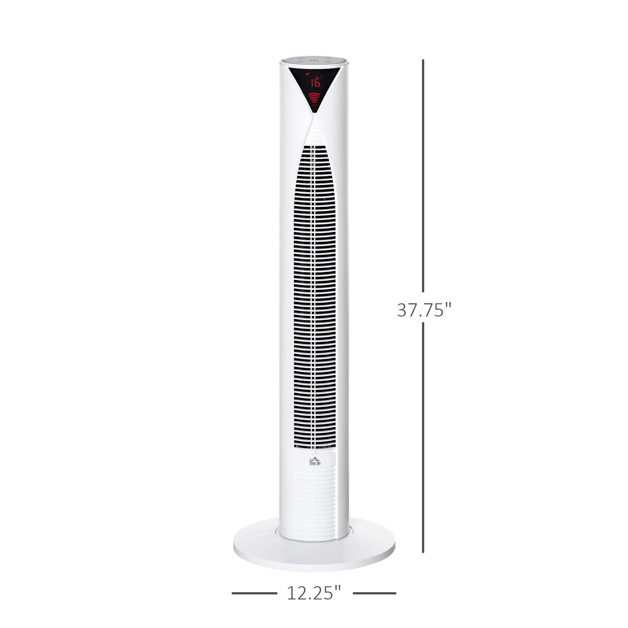 Freestanding Tower Fan Cooling for Home Bedroom with 3 Speed, 12h Timer, Oscillating, LED Sensor Panel, Remote Controller, White Tower Fans White  at Gallery Canada