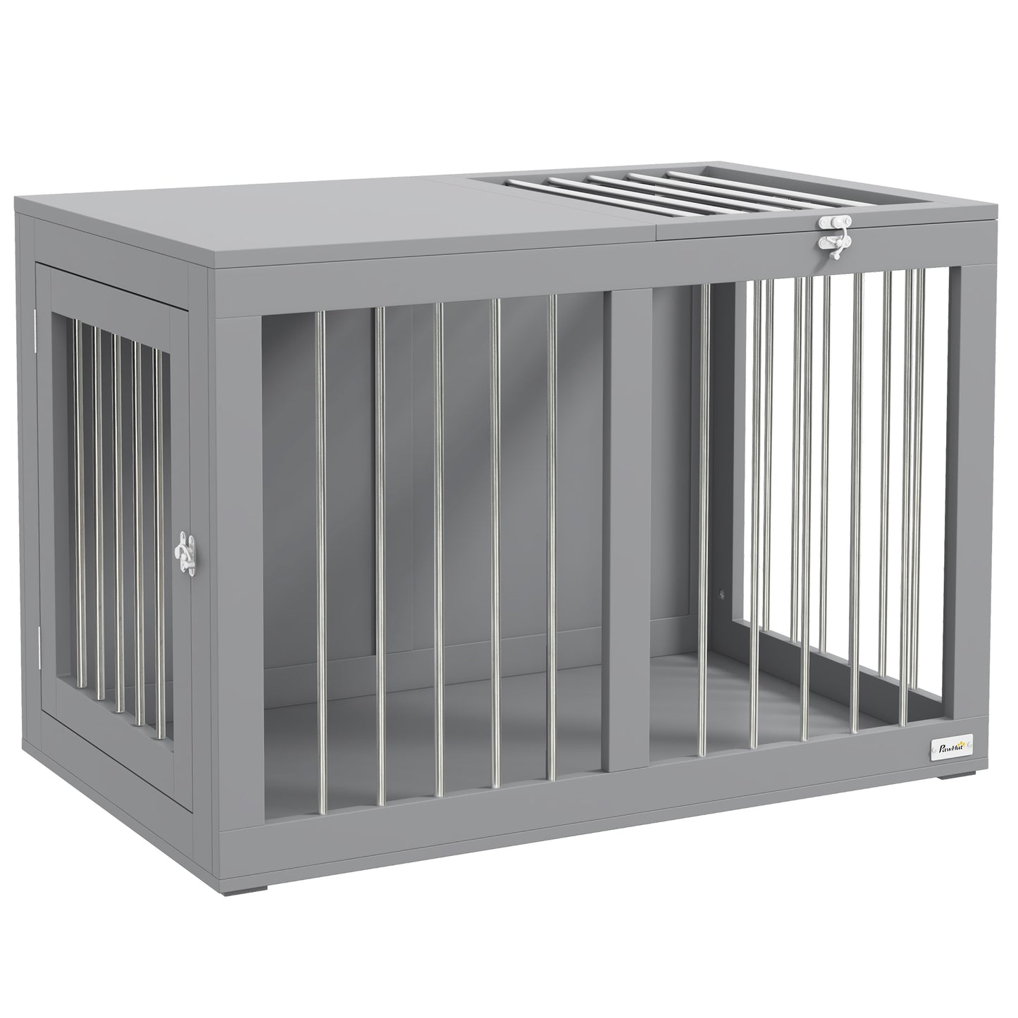 31.5" Dog Crate Furniture with Double Doors, for Medium Dogs, Grey Houses, Kennels & Pens   at Gallery Canada