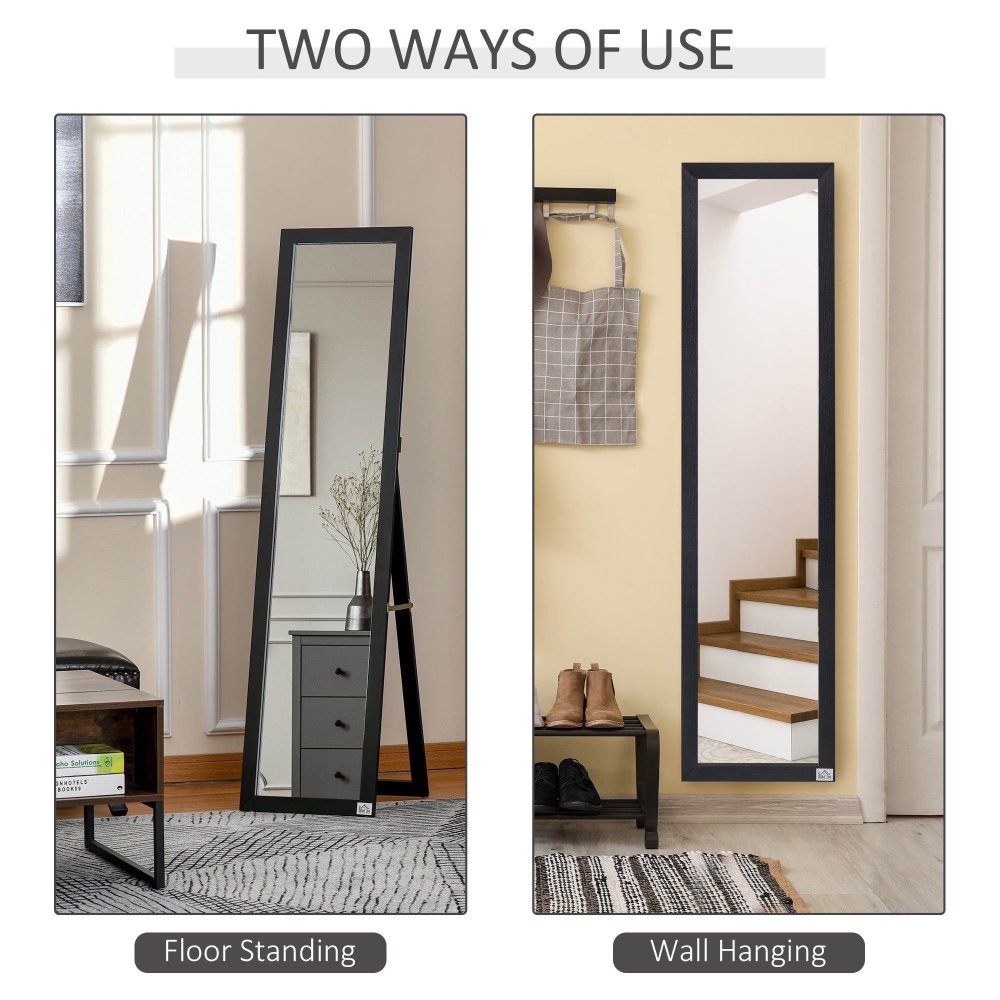 Full Length Mirror for Bedroom, Free Standing Dressing Mirror, Wall Mirror for Living Room, 15