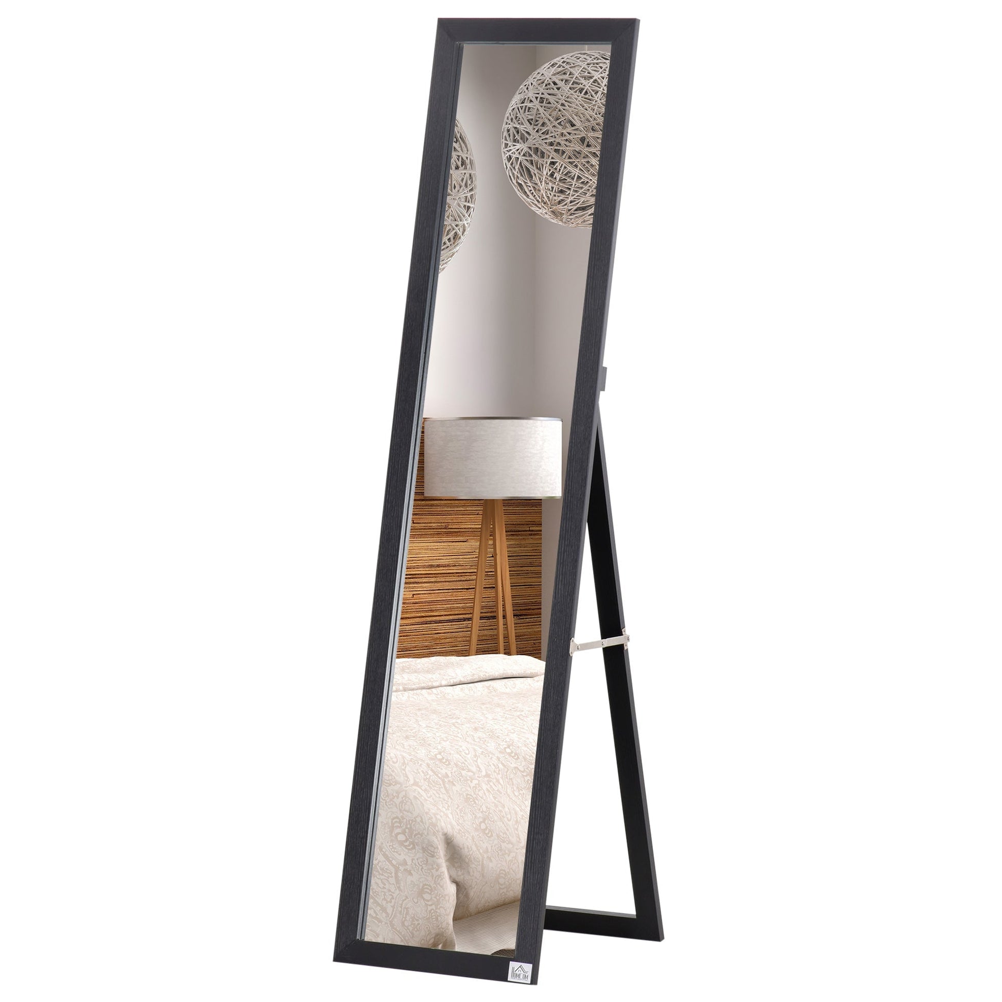 Full Length Mirror for Bedroom, Free Standing Dressing Mirror, Wall Mirror for Living Room, 15" x 61" Full Length Mirrors Black  at Gallery Canada