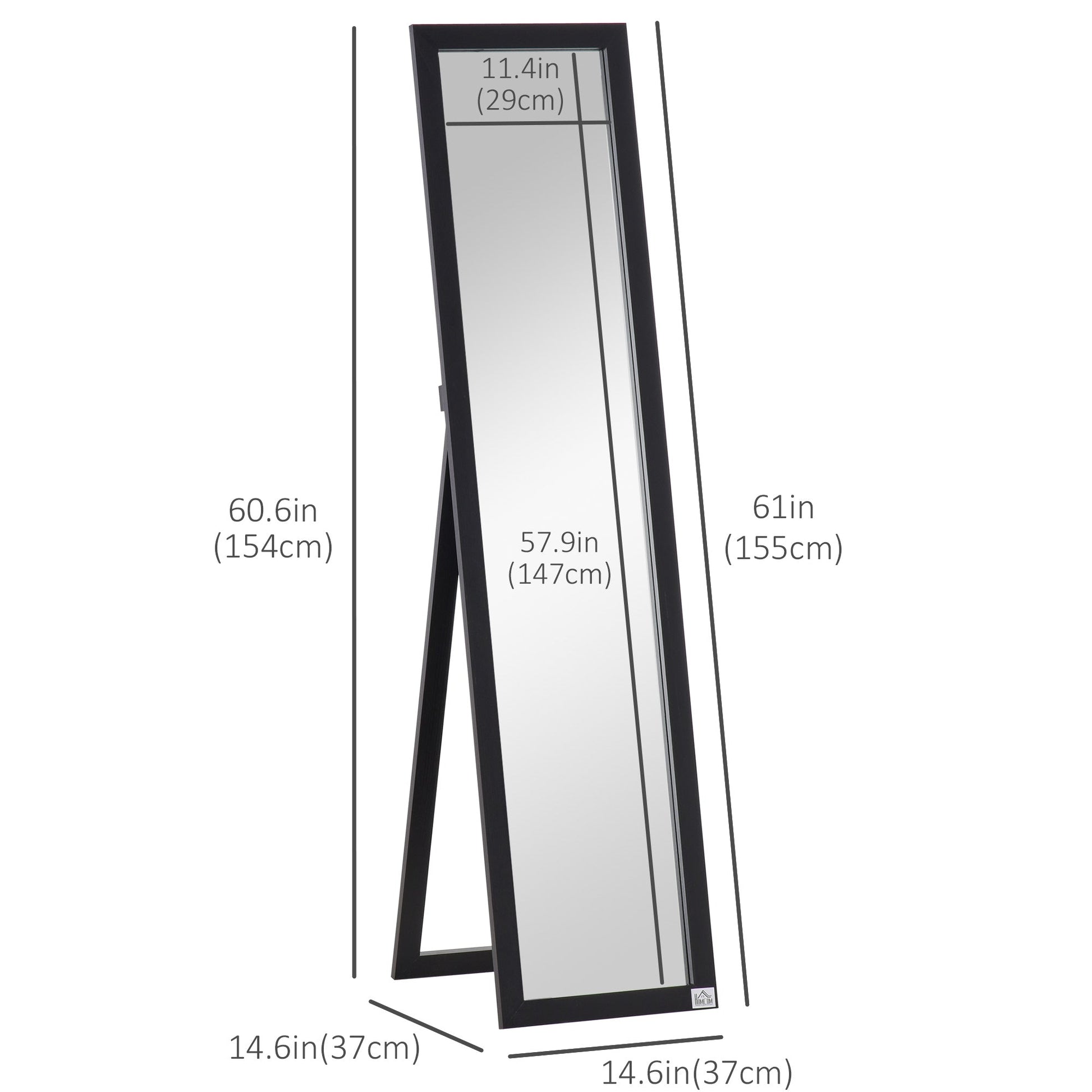 Full Length Mirror for Bedroom, Free Standing Dressing Mirror, Wall Mirror for Living Room, 15" x 61" Full Length Mirrors   at Gallery Canada