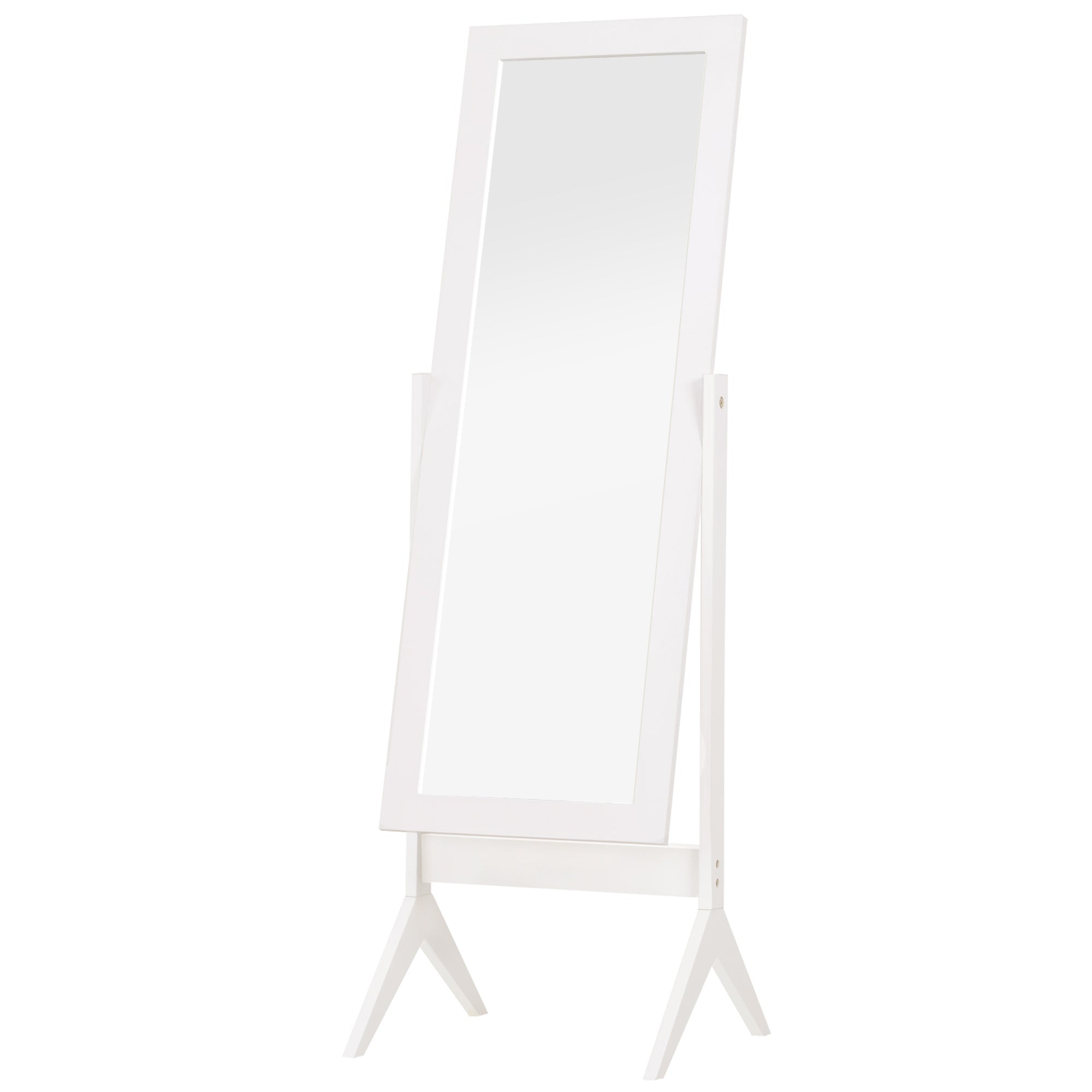 Full Length Mirror, Free Standing Mirror with Rectangular Frame, Adjustable Angle for Dressing Room, Bedroom, Living Room, White Full Length Mirrors White  at Gallery Canada