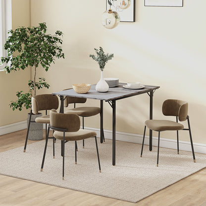 Drop Leaf Folding Dining Table for Small Space, Extendable Kitchen Table for 2 to 4 People, Grey Dining Tables   at Gallery Canada