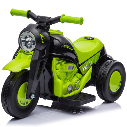 Electric Motorcycle for Kids, 6V Ride on Bubble Car with LED Headlight, Music, Pedal, for 2-5 Years Green Electric Motorcycles   at Gallery Canada