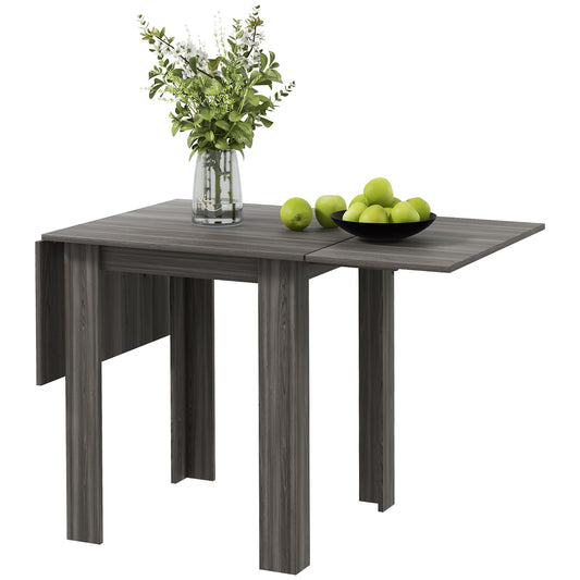 Folding Dining Table, Extendable Kitchen Table for Small Space, Drop Leaf Table for 2-4 People, Grey - Gallery Canada